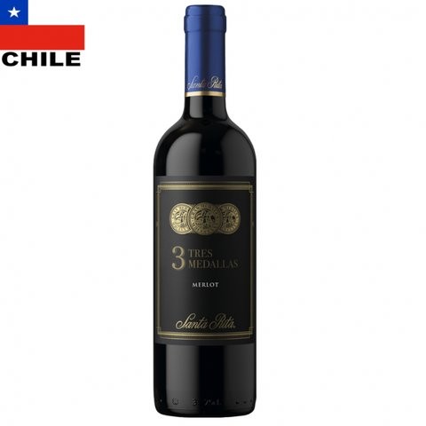 VINHO CHI 3 MEDALLAS MERLOT 750ML