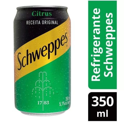 ÁGUA TÔNICA SCHWEPPES SEM AÇÚCAR LATA 350ML
