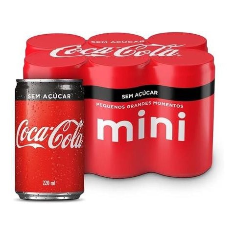 REFRIGERANTE COCA-COLA ZERO SLEEK 220ML